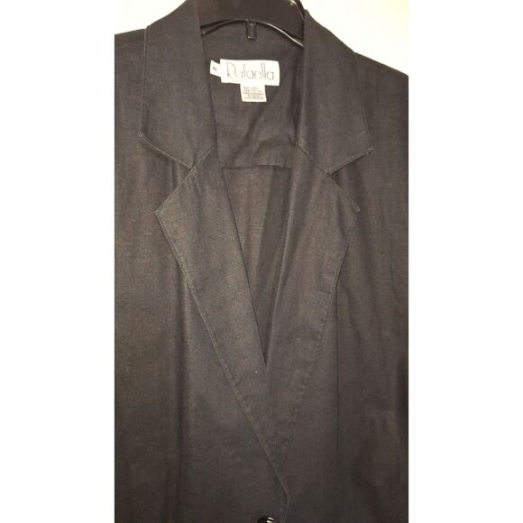 A Rafaella Linen Blend Women's Blazer Jacket Oversized Career Professional 16 - Picture 6 of 8